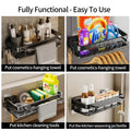 No Drill Adhesive Type Kitchen Organizer Kitchen Shelf Cleaning Cloth Storage Draining Rack Household Detergent Sponge Rack