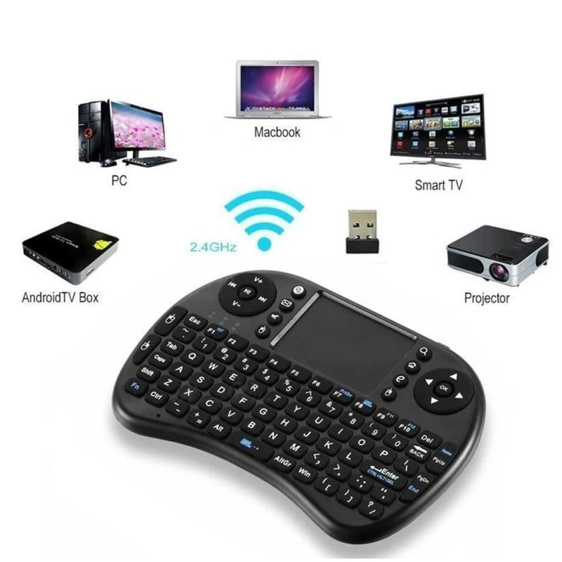 KEBIDUMEI 2.4G Wireless Keyboard Air Mouse with Touchpad Mini Remote Control Keyboard Computer Accessories for PC Android TV Box