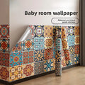 Wall Stickers for Kids Rooms Bohemian Style Waterproof Thick PVC Self Adhesive Wallpaper Bedroom Cuisine Oil Proof Stickers