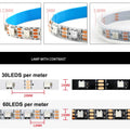 SK6812 RGBW Led Strip Light 4 in 1 Similar WS2812B 1m 5m 30 60 144 LEDs Individual Addressable RGBWW Led Lights IP30 65 67 5V12V