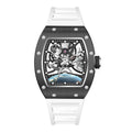 Hot Selling New High Quality Barrel Case Automatic Watch Stylish Sports Silicone Strap Mechanical Business Casual Watches