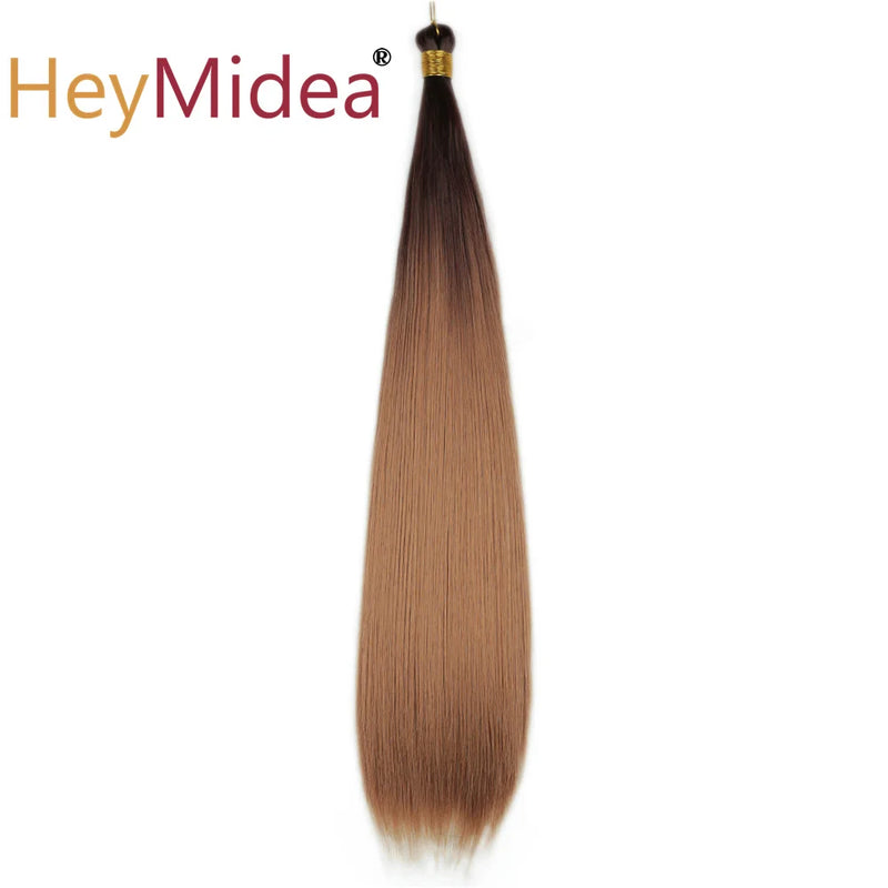 22-28Inch Straight Pony Hair Bundles Crochet Braids Hair Silky Colorful Synthetic Braiding Hair Ombre Synthetic Hair For Women