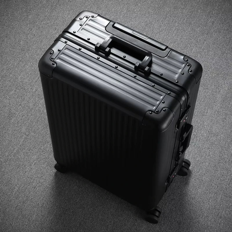 COLENARA High-quality Suitcase 20 Inches All Aluminum Magnesium Alloy Boarding Box 24" Men's Business Trolley Case Luggage