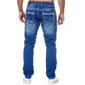 Straight Jeans Men Washed no hole Spring Summer Boyfriend | SAMAG