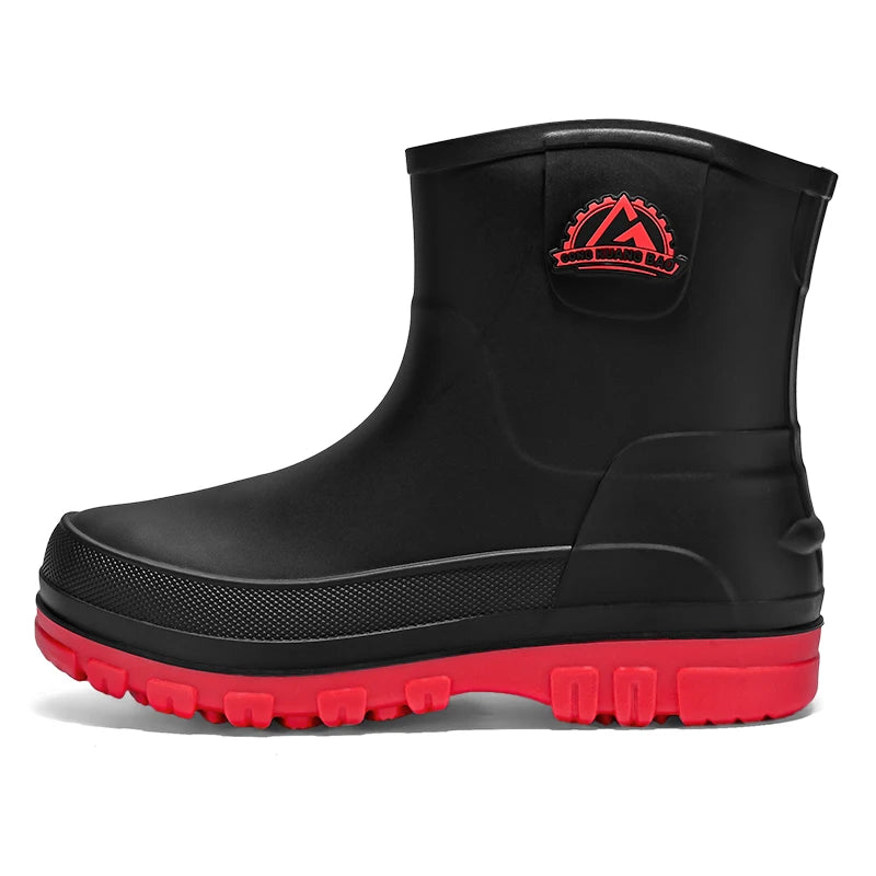 Anti-Slip Rain Boots for Men, New Short-Tube Waterproof Fishing Rain Boots, Water Shoes