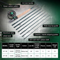 Goture Portable Complete Fly Fishing Rods Set 8-sections 9FT Fly Rod Reel Line Hooks Accessory Combo Full Fly Fising Rod Kit