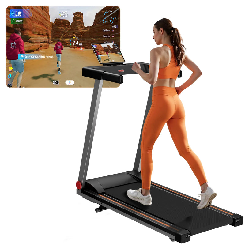 Hot 3.0HP Treadmill with 5% Incline Folding Handles App - View 7 | SAMAG