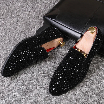 Dress Shoes for Men Luxury Pointed Toe Black Loafers | SAMAG