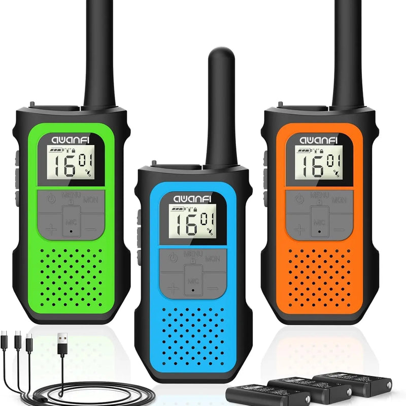 2/3/4 Pack Walkie Talkies for Adults and Kids, Long Range Rechargeable 2 Way Radios with VOX for Camping Hiking Cycling