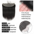Straight 13x6 Lace Frontal Only 360 Lace Brazilian Virgin Human Hair 2x6 Lace Closure 4x4 5x5 Transparent Swiss Lace Closure