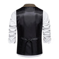 Men's Suit Vest Fashion Turn-Down Collar Pockets Suit Vests England Style Smart Casual Vintage Gentleman Leisure Party Waistcoat