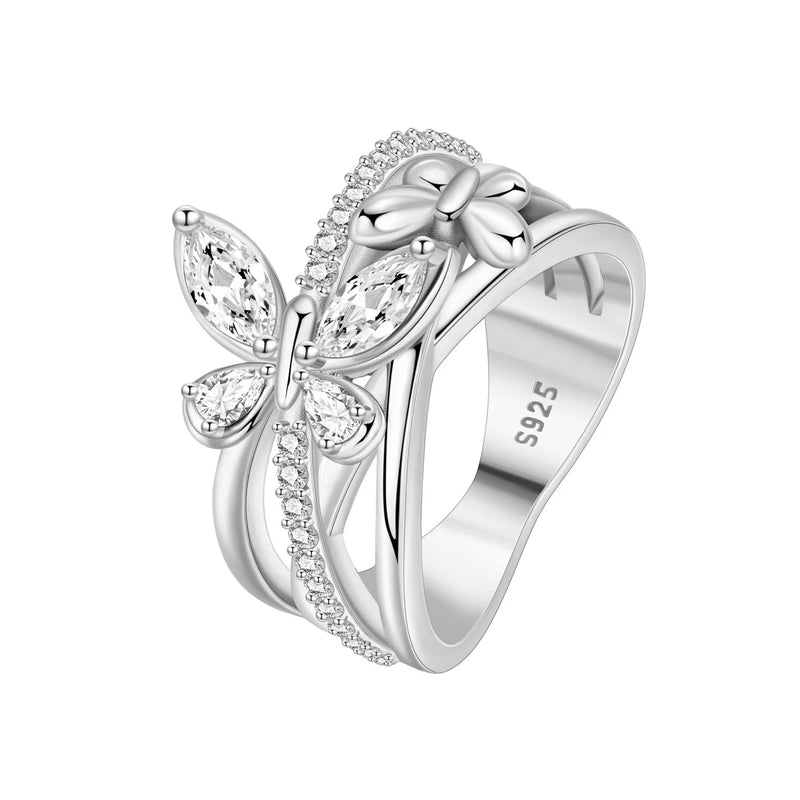 Orstarry S925 Sterling Silver Blue Butterfly Insect | SAMAG