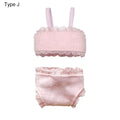 1Set Soft Lace Underwear Bra Briefs For 30CM Doll 1/6 Knickers For Blythe 1/6 BJD Dolls Top Underpant For Dollhouse Kids Toy