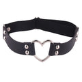Newest Women Sexy Elasticity Harness Heart Fashion Bondage Goth Decor Garter Belt Thigh Harness Leather Lingerie for Stockings