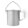 Outdoor Picnic Titanium Cooking Pot 750ml 900ml Hanging - View 3 | SAMAG