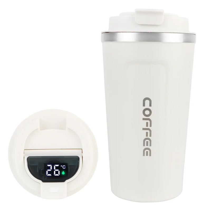 Thermo Cafe Coffee Mug 380/510ML Car Thermos Mug Leak_Proof Travel Thermo Cup for Tea Water Coffee Double Stainless Steel