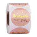 Round Pink Business Label Stickers Paper Cute Thank You - View 8 | SAMAG