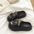 Summer Women Slippers Platform Bow Decoration Clogs Garden Shoes Comfortable Beach Sandal Chunky Slippers Soft Slides for Female