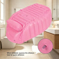Inflatable Bathtub Pool for Baby 0-6 Months, Portable Blow Up Tub with Non-slip Base & Sitting Support for Toddler Bathing