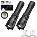 High Strong Power Led Flashlights 2000LM Tactical Torch with Display Light USB Charging Camping Fishing Emergency Zoom Lantern