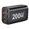USB C Fast 200W 6-Port Charging  Fast  GaN Charger Power Adapter For iPhone 14/13/12 Series, Samsung Galaxy S23/S22/S21