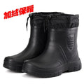 High Quality Men Rain Boots Mid-calf Waterproof Work Boot Spring Fall Fishing Boots Men Keep Warm Winter Rain Shoes Botas Hombre