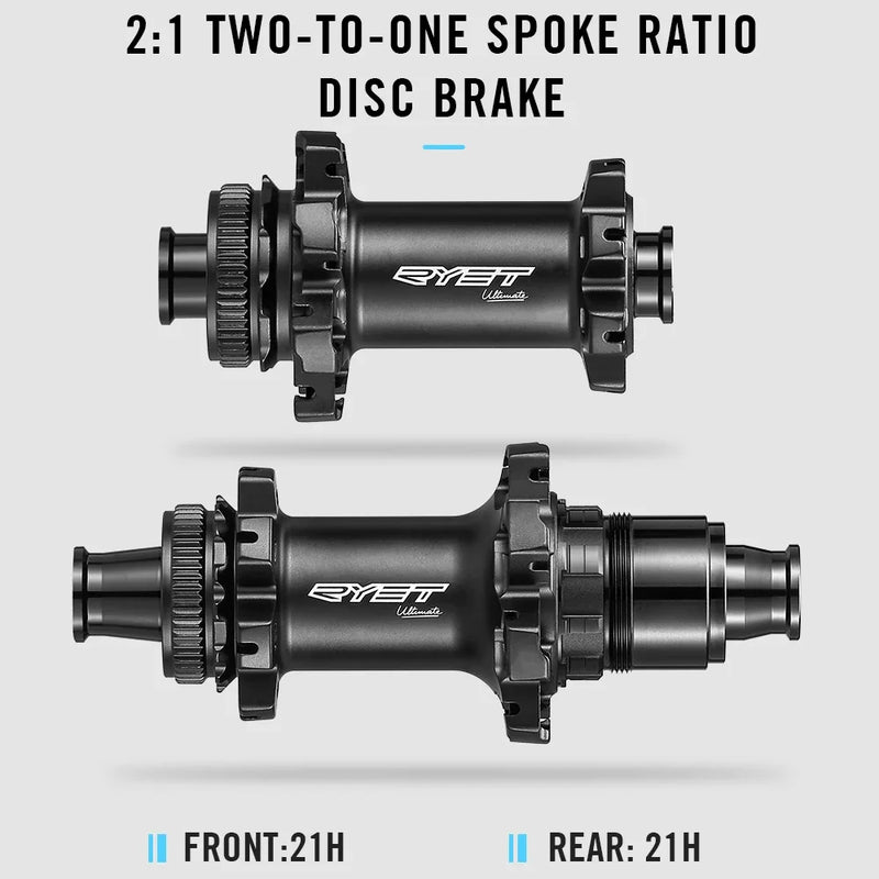 RYET RR 700C 50mm UD Carbon Road Wheelset 24H 36T Ratchet Hub Disc Brake Tubeless Ready 22mm Internal Width Road Racing Wheel