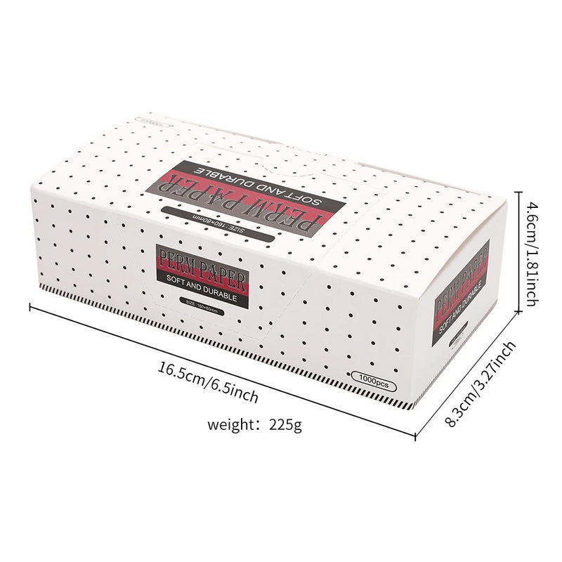 1000sheet /Box Disposable Perm Paper Salon Hair Perming Paper Hair Curler Salon Temperature Resistant Blanching Perm Paper