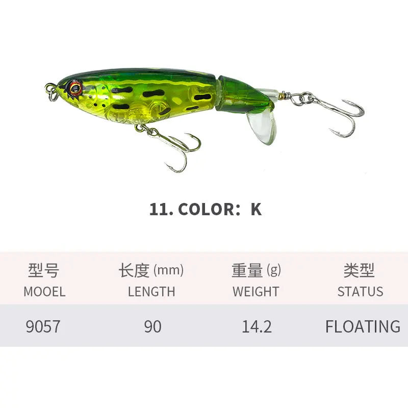 90mm 14g Rotating Tail Fishing Lures Flexible Whopper | SAMAG