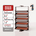Built-in Height Adjustable Shoe Cabinet Closet Space Saving 360° Rotating Shoe Rack, Multi-layer Shoe Holder Storage Organizer