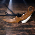 Golden Sandalwood Claw Knife, Whole Wood Carving | SAMAG