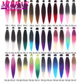 Purple Braiding Hair Extensions Pre Stretched Soft Yaki Synthetic Jumbo Braids DIY Ponytail Braid Pink Grey Orange Red Blue Hair