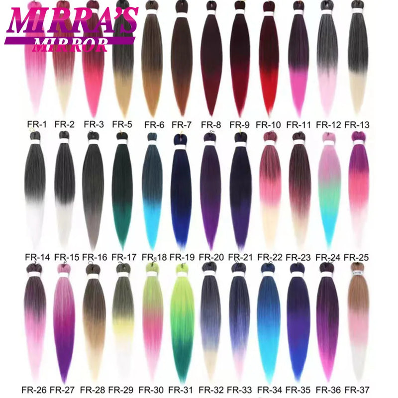 Purple Braiding Hair Extensions Pre Stretched Soft Yaki Synthetic Jumbo Braids DIY Ponytail Braid Pink Grey Orange Red Blue Hair