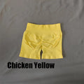 DF L0G0 Women Impact High Waist Seamless Hip Lifting Shorts Elastic Breathable Fitness Yoga Running Workout Shorts