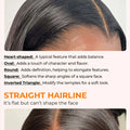 Widow's Peak M Hairline 13x6 HD Lace Front Wig 100% Human Hair Wig Silky Straight 13x4 HD Lace Frontal Wig Bleached Knots HD Wig