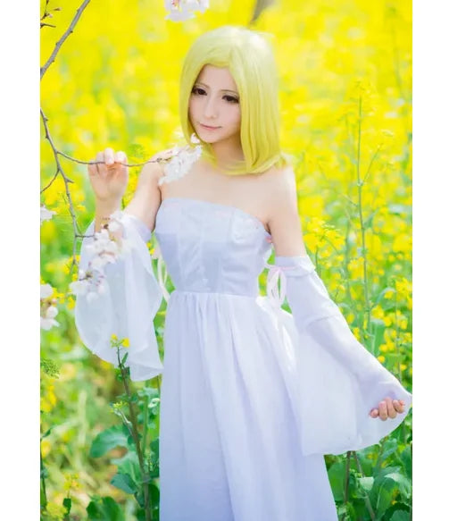 Hot Anime Elaine Cosplay Costume Party Lolita White Dress Custom-made Fit For You for Halloween Christmas