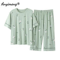 Plus Size Women's Capri Pants Pajamas Sets Polka Dot | SAMAG