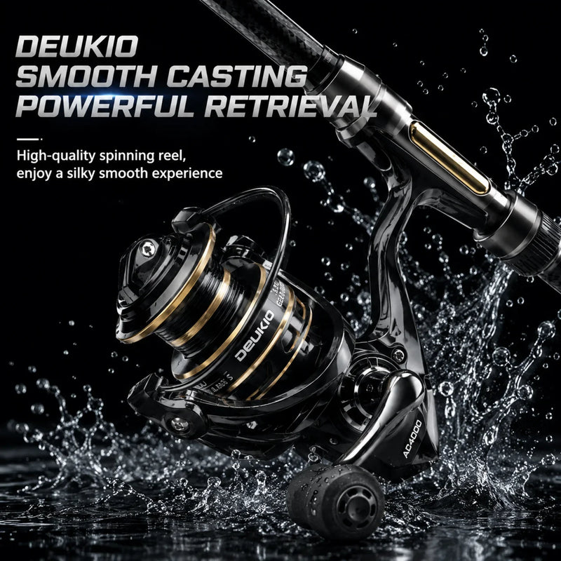 DEUKIO 1.8/2.1m Fishing Rod Reel Combo Portable | SAMAG