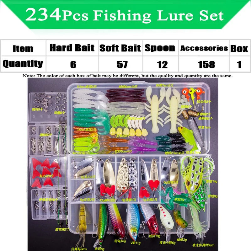 Fishing Lure Kit Soft and Hard Bait Set Gear Layer Minnow | SAMAG