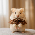 Cute Warm Plaid Hamster Cape Windproof Comfortable Furry Collar Scarf Set Adjustable Pet Transformation Outfit Costume Party