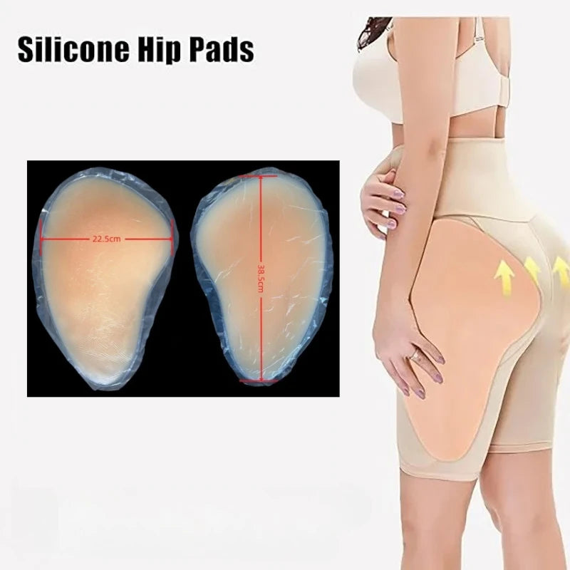 Silicone Hip Pad Women Big Larger Buttock Enlarge Hips Ass Abdomen Body Shapewear Self-adhesive Stickers Thickened Washable Pads