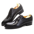 Classic Men's Real Leather Wingtip Oxford Dress Shoes Handmade Lace-Up Wedding Party Business Office Formal Footwear