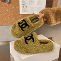 2026 Fashion Indoor Casual Non Slip Warm Women's Cotton Slippers Winter New Trendy Plush Comfort Soft Sole Shoes for Women