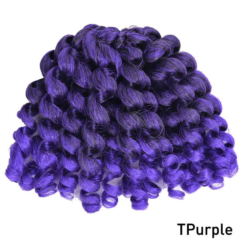 Ombre Braiding Hair Jumpy Wand Curl Crochet Braids Synthetic Crochet Hair Extension for Black Women Jamaican Bounce Curly Hair