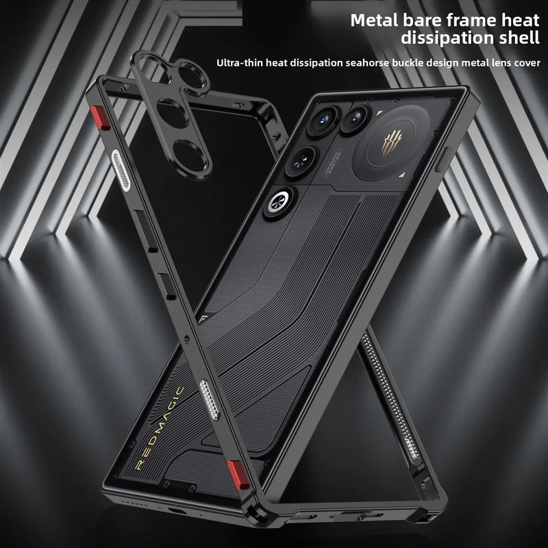 Case For ZTE Redmagic 11 Air Luxury Metal Bezel Ultra-Thin Anti-slip Thermal Cover For Redmagic11 Air Shockproof Bumper Funda