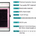 All Size 10 Trays Wholesale Volume Lashes Extension 3D Mink False Eyelashes Individual Eyelash Beauty Brand Factory Supplies