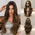 Red Brown Copper Ginger Long Wavy Synthetic Hair Wigs for Black Women Body Wave Ombre Wig Cosplay Natural Heat Resistant Wig