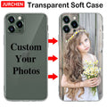 Custom Photo Cases For iPhone 17 16 15 14 13 12 11 Pro 17Pro Max Air Mini Plus Silicone Transparent Leather Glass Plastic Cover