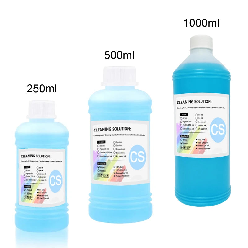 DTF Ink Cleaning Solution Strong Cleaning for Epson DX4 DX5 DX7 L1800 L805 L800 1390 I3200 DTF cleaning Liquid
