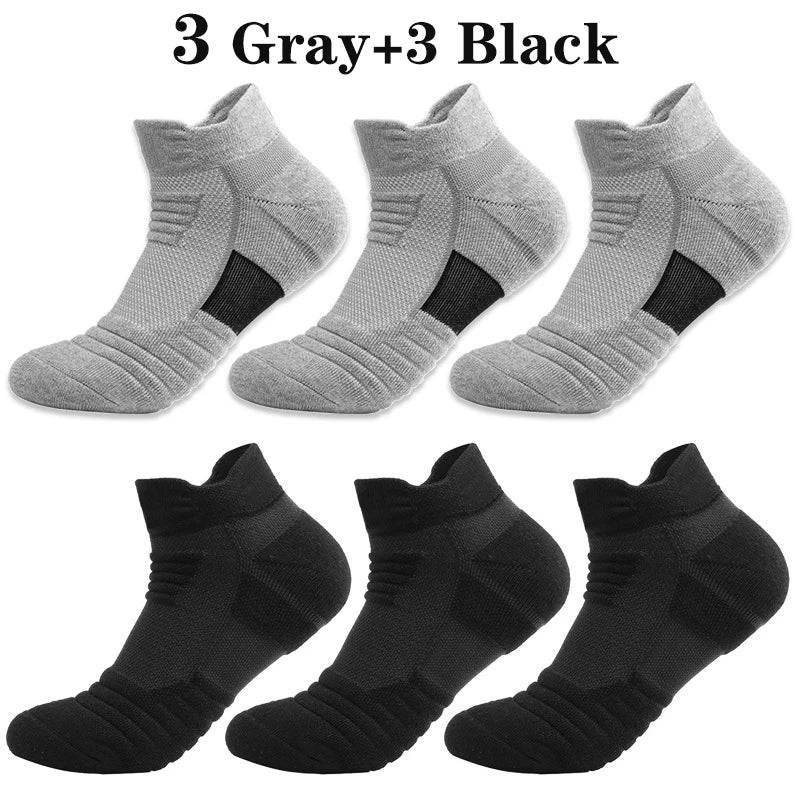 6 Pairs Cotton Soccer Socks Men's Anti-slip Mid Tube | SAMAG
